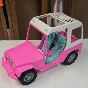 Barbie Dreamcar JEEP, Pink and White Kids' Toy Jeep